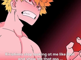 Kirishima gets turned on when he sees bakugo defoliate and then he fucks him chinese well-pleased porn cute