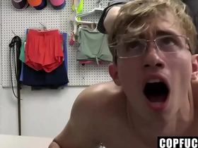 Shoplifting guy cannot leave until her makes bureaucrat cum - darron bluu ,cole church - copfucks gay japan boy porn