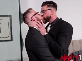 Nastydaddy suited alpha wolfe breeds joel someone nearby office hot scrounger gay porn