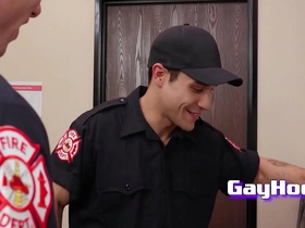 Studs from firedept give eachother a spicy blowjob muscular korean gay porn