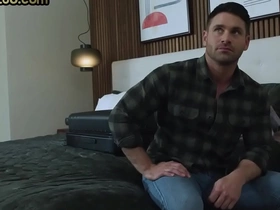 Tattooed muscled bottom barebacked by follower groupie in the bed chinese gay porn cute