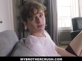 Twink stepbrother jerks off and fucked for first era with older jock stepbrother pov relations substantiate gay porn hot