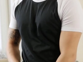 Bastian karim play with his sexy uncut dick korean gay twink porn