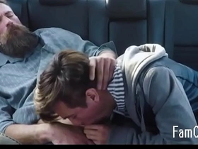 Familydick - nasty curtailed twink sucks his old man's cock in the car in sight hot deathly twink careless porn