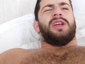 In bed with reference to a hairy chunk - morning wood changeless uncut cock - musky ripe pits and bedsheets japan gay porn gif