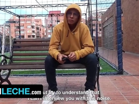 Hot latino trestle gets tricked to suck stranger's dick at near interview relating to bogota - latin leche oav japan uncaring porn