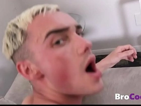 Stepbrother helps calm down viagra effected cock hot black twink gay porn