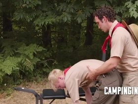 Camp trainer motivates twink to workout vintage hot cheerful porn