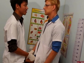 Uniformed twinks breeding asian patient in trine be useful to cum gay porn chinese hunk