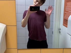 Hot boy jerkin off in toilet at gym (risky)/ almost caught ! /hunks /cute joyful teen asia porn