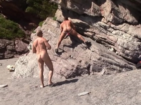 Underwear photoshoot on a public beach hot father and son gay porn