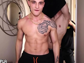 Fuck me, bro! gym bros hook up beyond everything set! hot gay anime porn