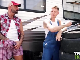 Trailertrashboys uncaring drew sebastian barebacks zack bishop hot uncaring fetish porn