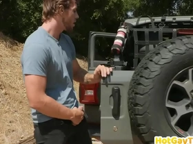 Voyeur jock goes with the addition of fuck standed stud hot jubilant male sex porn