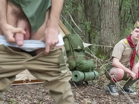 Scouts went for the hike and banged chinese daddies gay porn